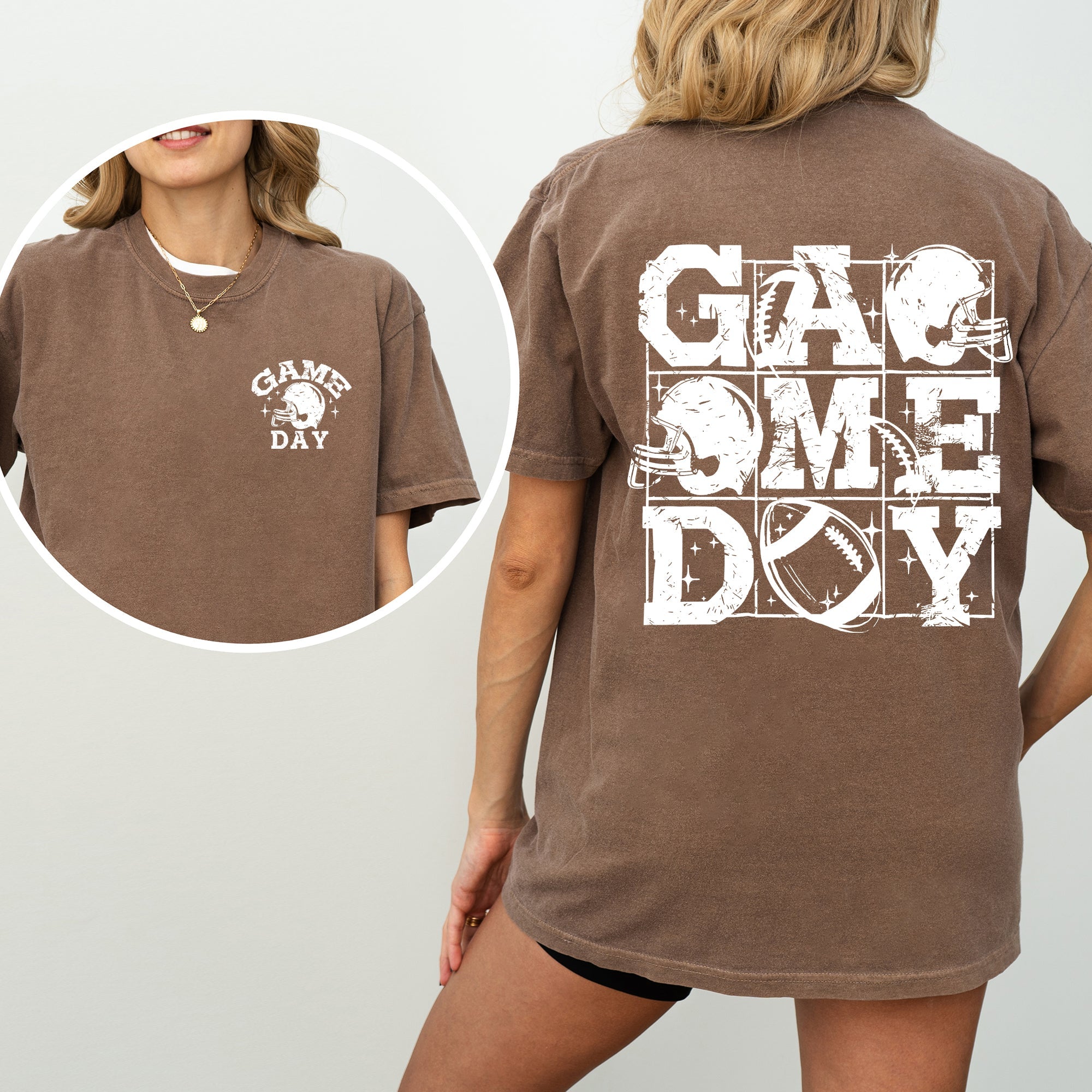 Game Day Front and Back Comfort Colors Graphic T-Shirt