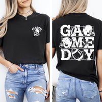 Game Day Front and Back Comfort Colors Graphic T-Shirt
