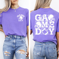 Game Day Front and Back Comfort Colors Graphic T-Shirt