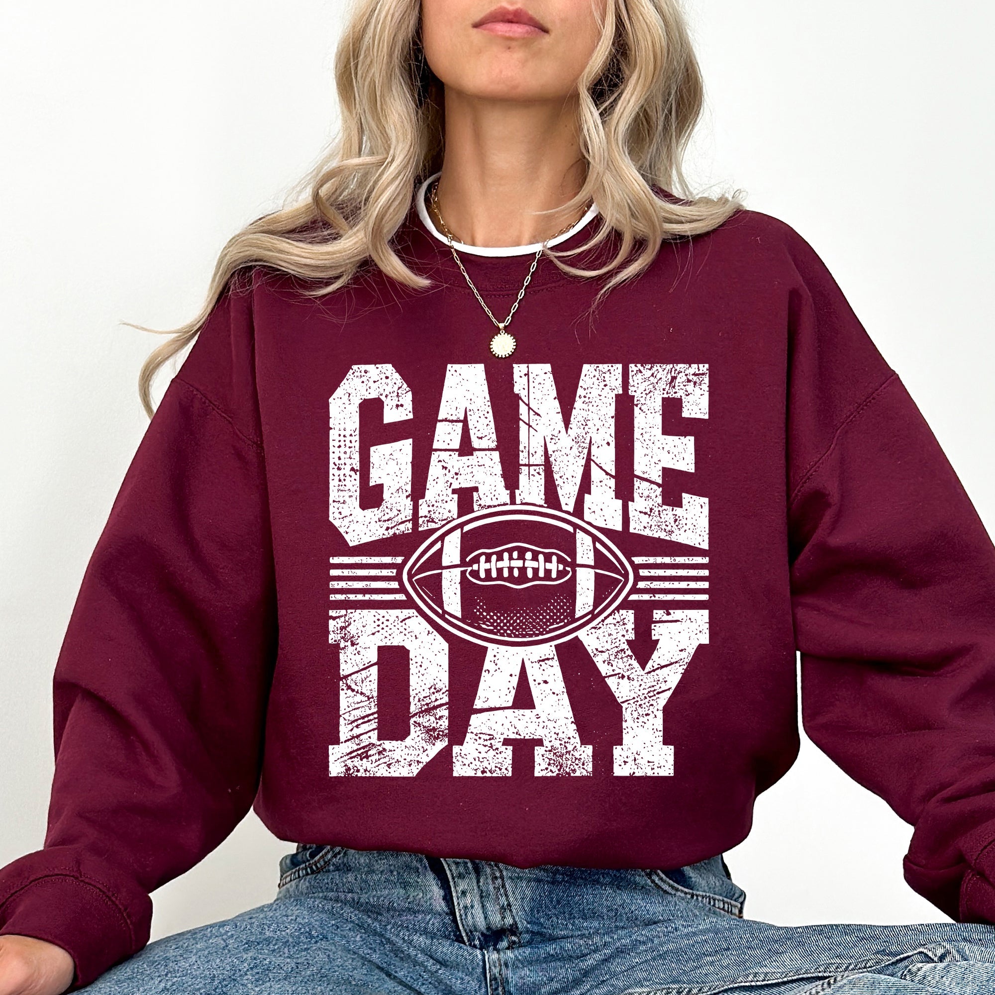 Game Day Football Pullover Graphic Sweatshirt
