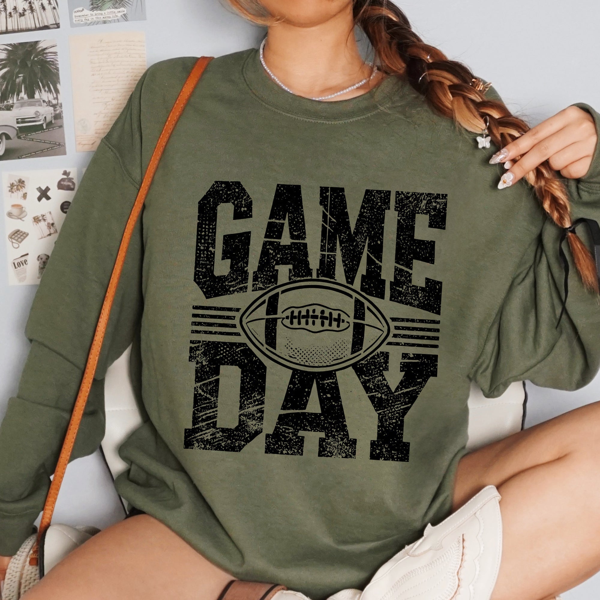 Game Day Football Pullover Graphic Sweatshirt