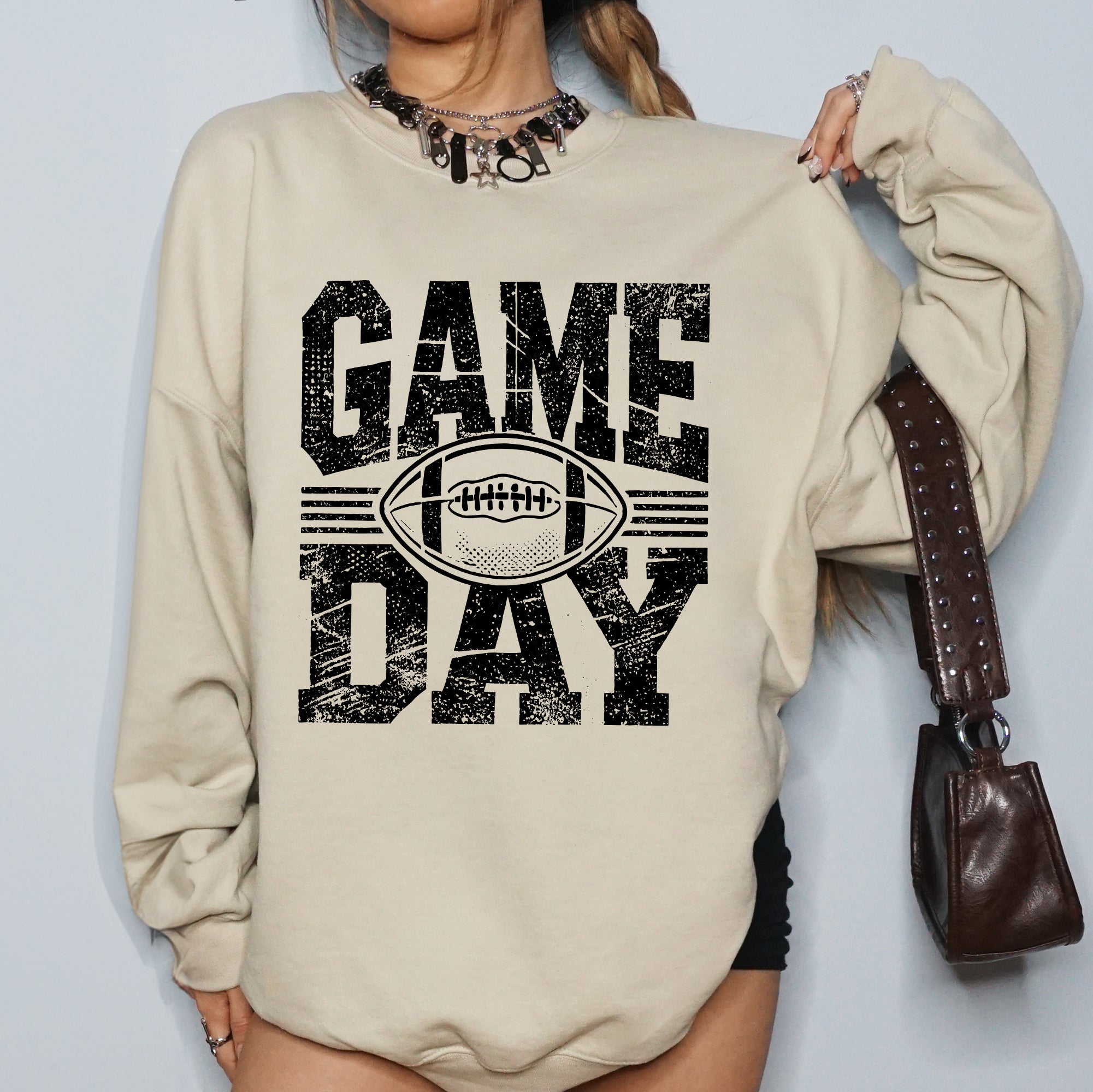 Game Day Football Pullover Graphic Sweatshirt