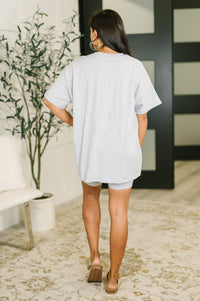 Cotton Top and Biker Shorts Set in Grey