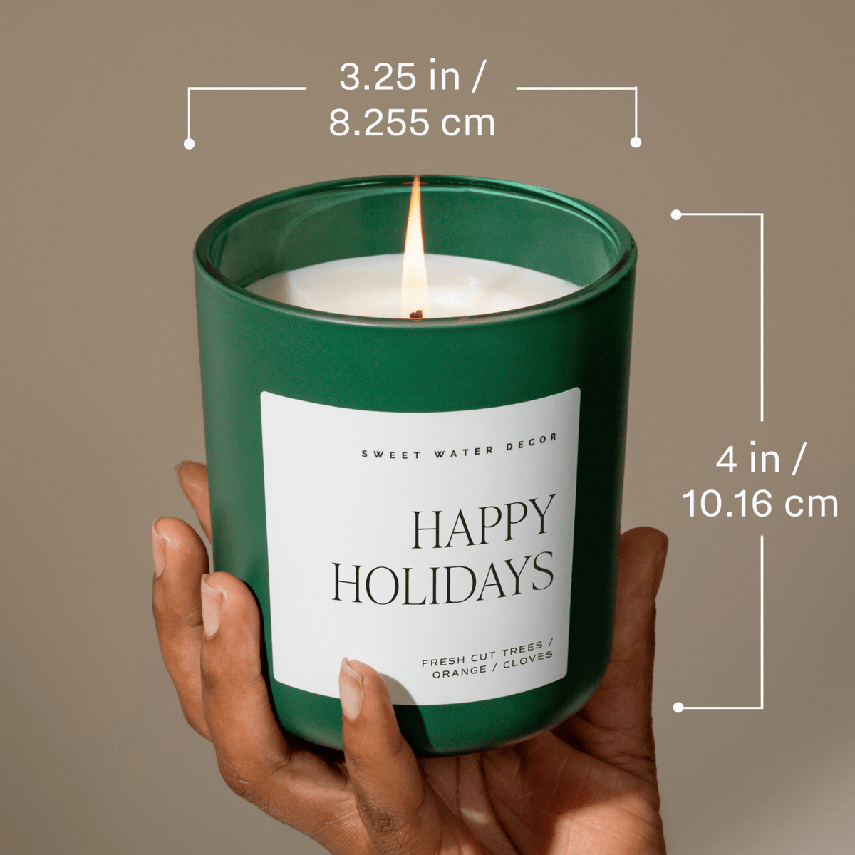 Sweet Water Decor Under the Mistletoe Soy Candle - Green Matte Jar - 15 oz (Fraser Fir)