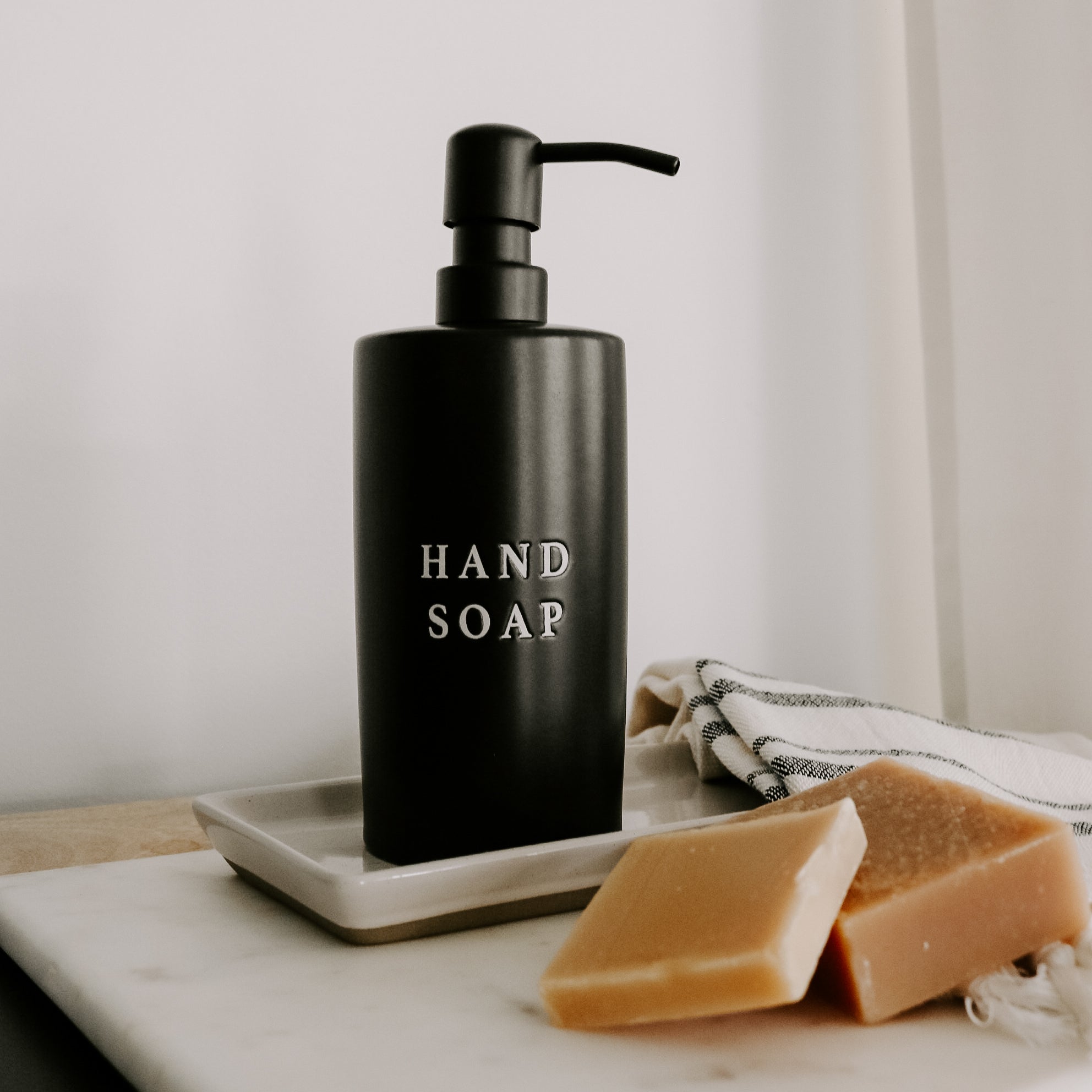 Sweet Water Decor Black Stoneware Hand Soap Dispenser - 15oz&nbsp;