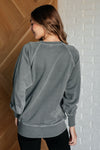 Pocketed French Terry Sweatshirt - Ash Jade