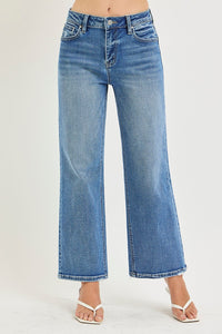 Risen High Rise Cropped Wide Leg Jeans PWC21790