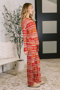 Jolly Knit Pajama Top and Bottom Set