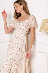 Flying Tomao Sunset Gazing Woven Midi Dress