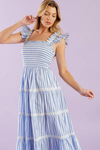 Flying Tomato In the Swing of Things Woven Midi Dress