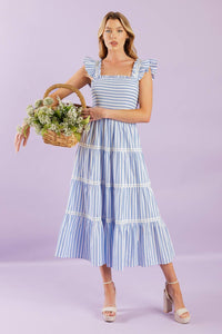 Flying Tomato In the Swing of Things Woven Midi Dress