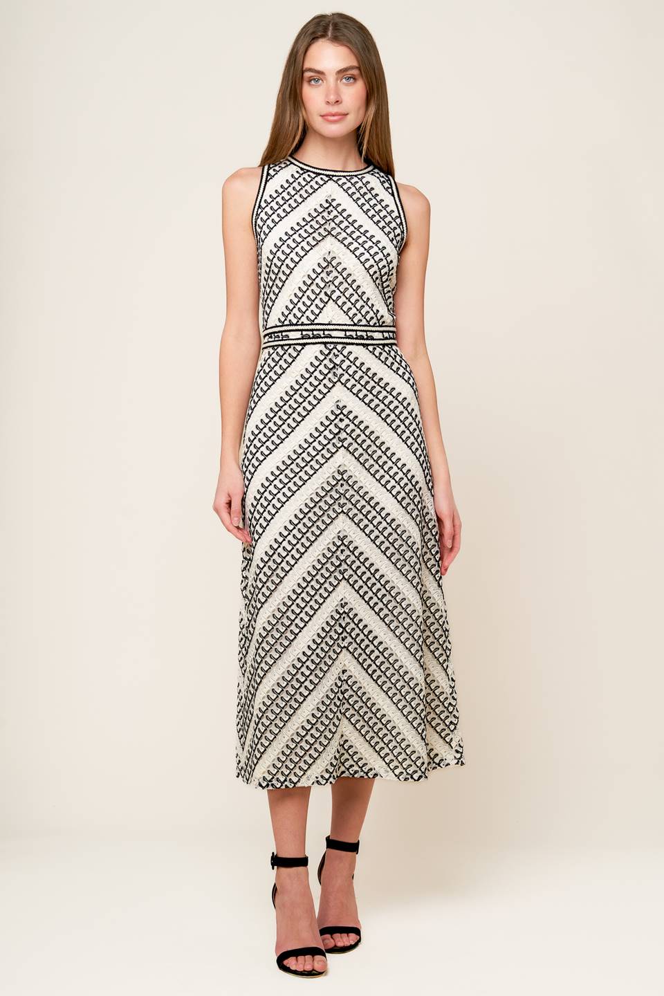 Flying Tomato Terrific Timing Crochet Midi Dress