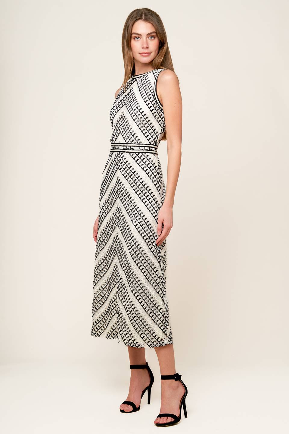 Flying Tomato Terrific Timing Crochet Midi Dress