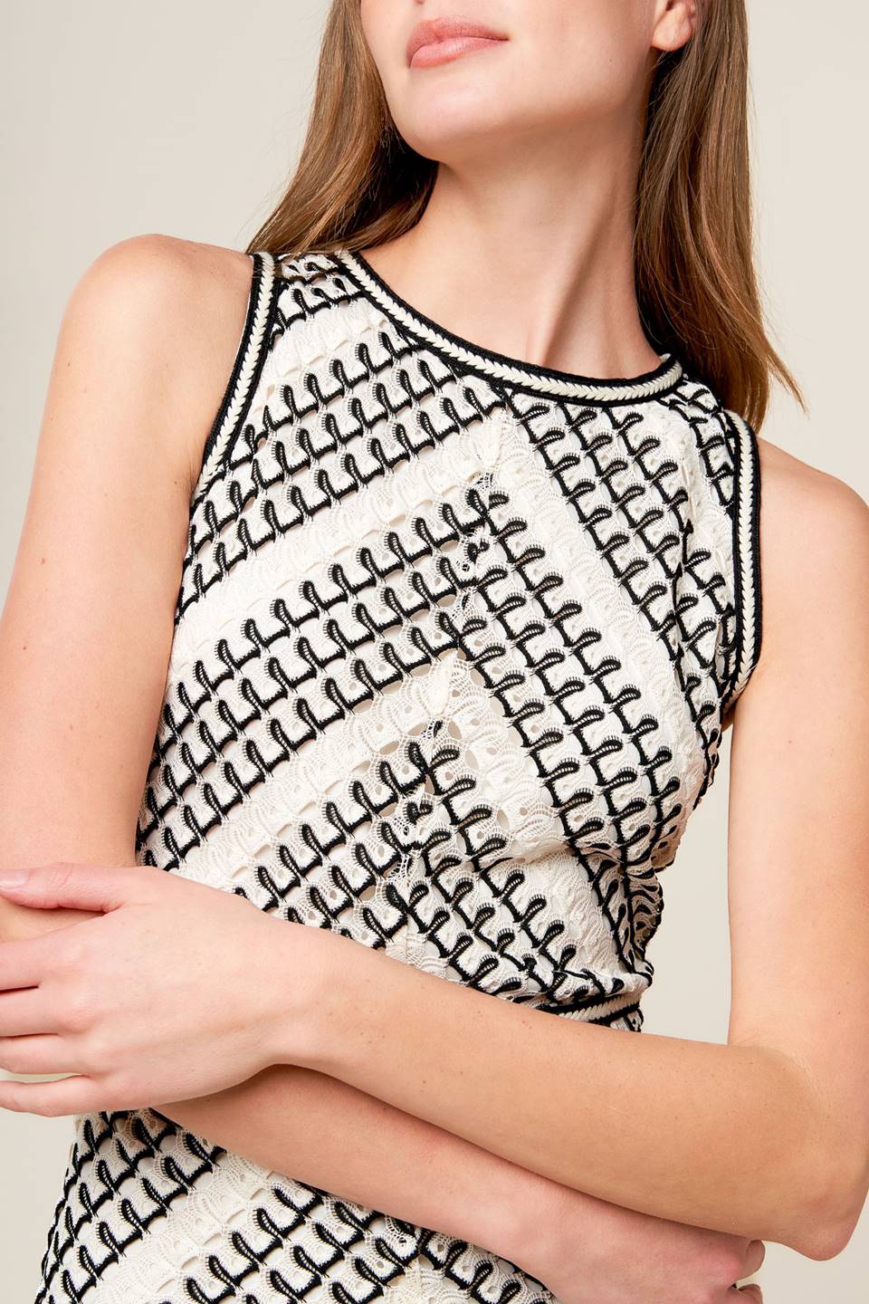 Flying Tomato Terrific Timing Crochet Midi Dress