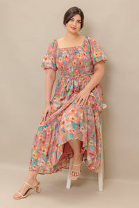 Flying Tomato Rosy Twilight Woven Midi Dress 