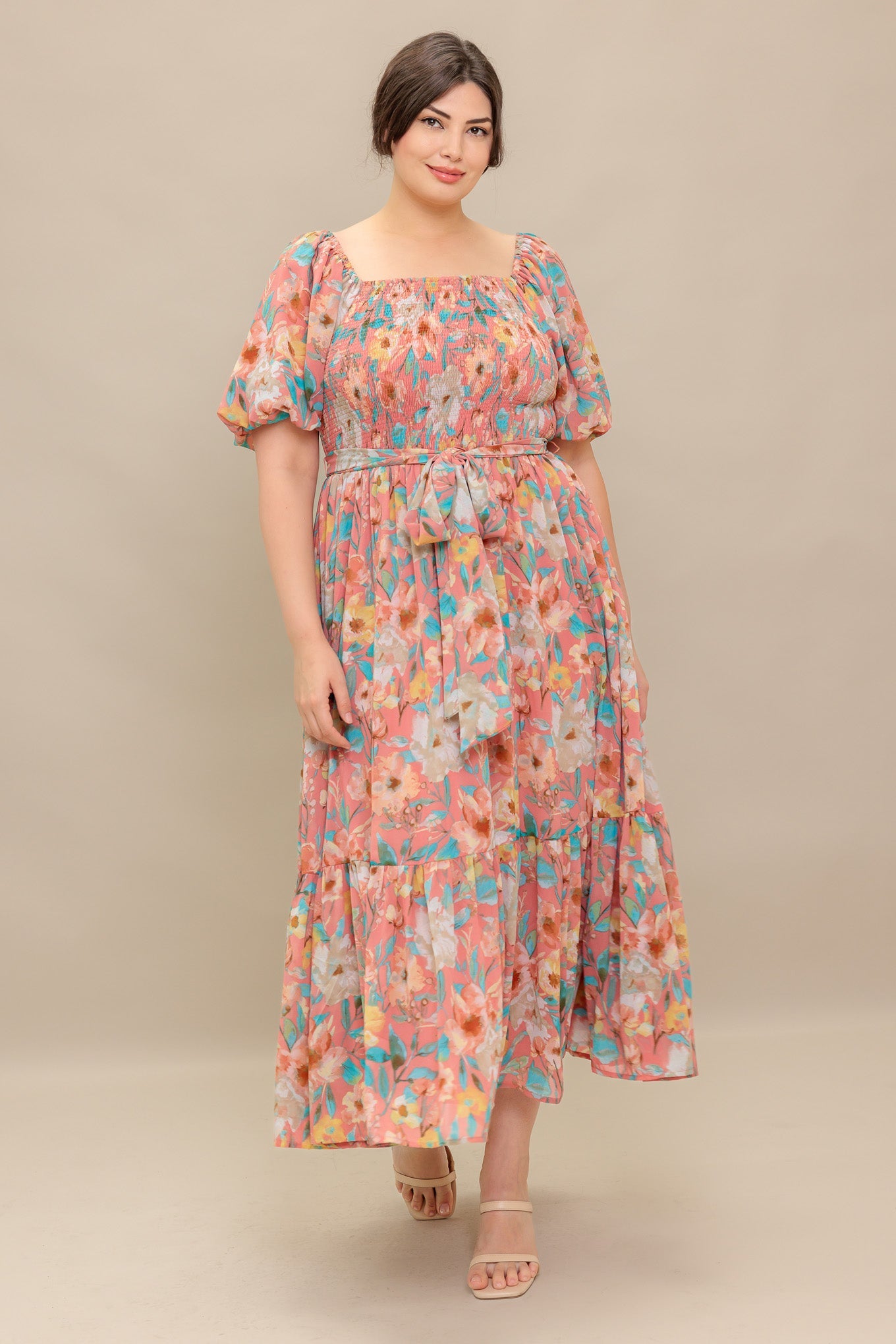 Flying Tomato Rosy Twilight Woven Midi Dress 