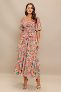 Flying Tomato Rosy Twilight Woven Midi Dress 
