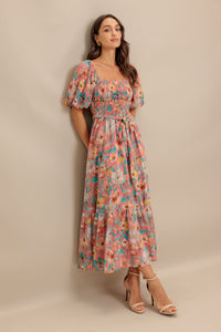 Flying Tomato Rosy Twilight Woven Midi Dress 