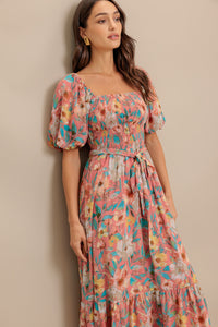 Flying Tomato Rosy Twilight Woven Midi Dress 