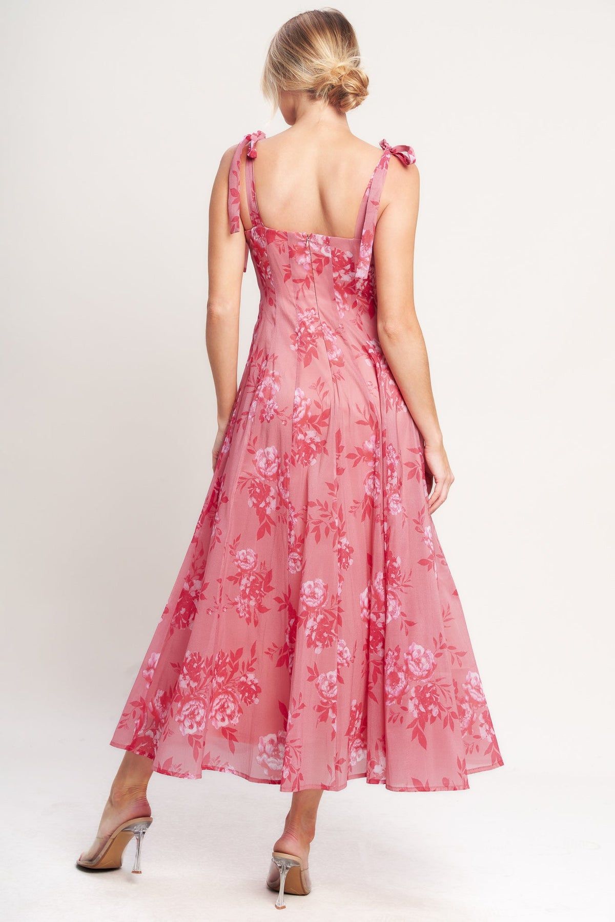 Flying Tomato Romantic Canopy Woven Midi Dress