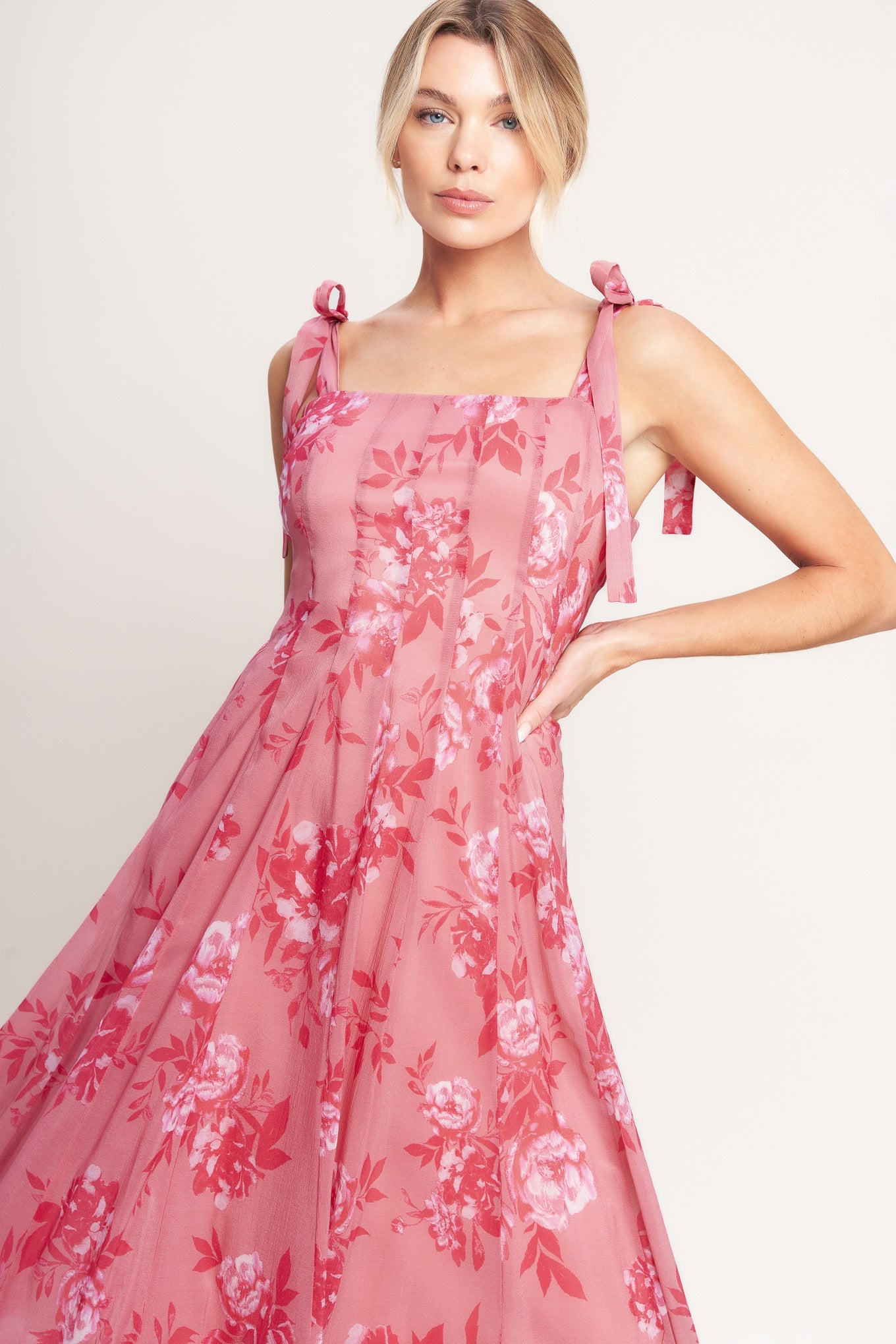 Flying Tomato Romantic Canopy Woven Midi Dress