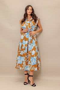 Flying Tomato Island Flair Woven Midi Dress