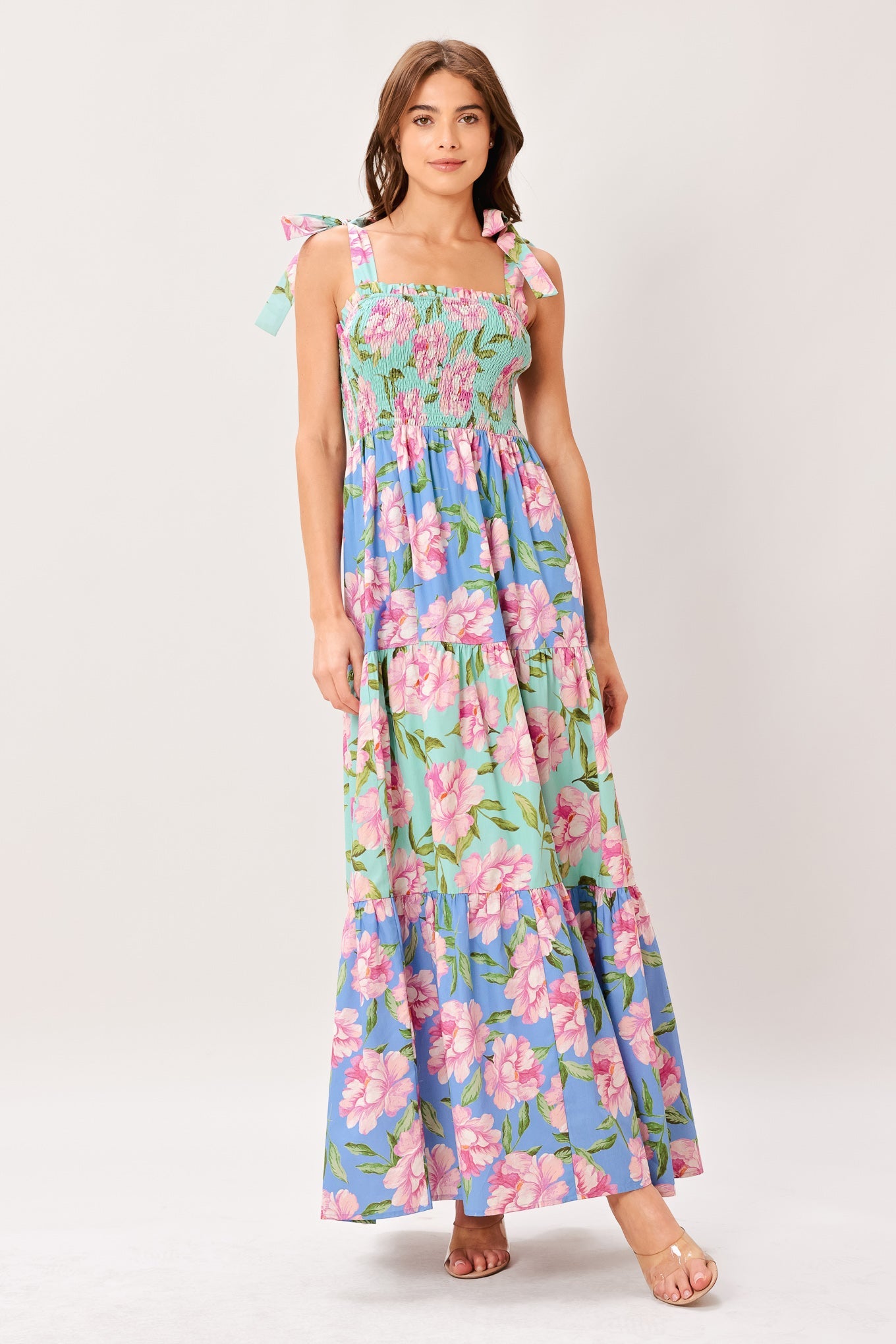 Flying Tomato Pastel Glow Woven Maxi Dress