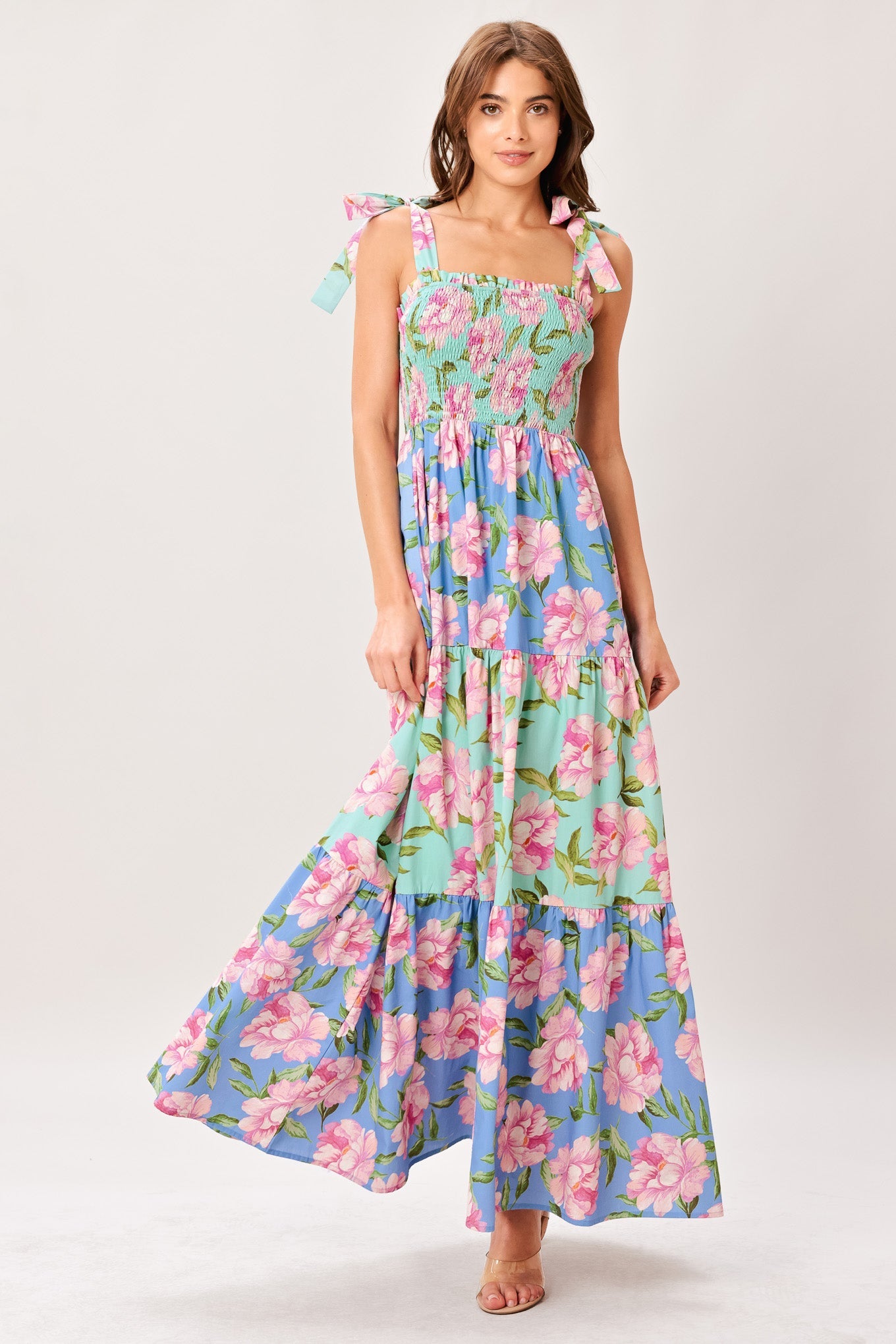 Flying Tomato Pastel Glow Woven Maxi Dress