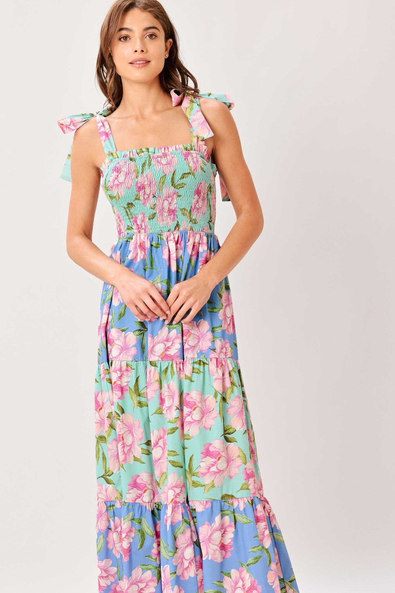Flying Tomato Pastel Glow Woven Maxi Dress