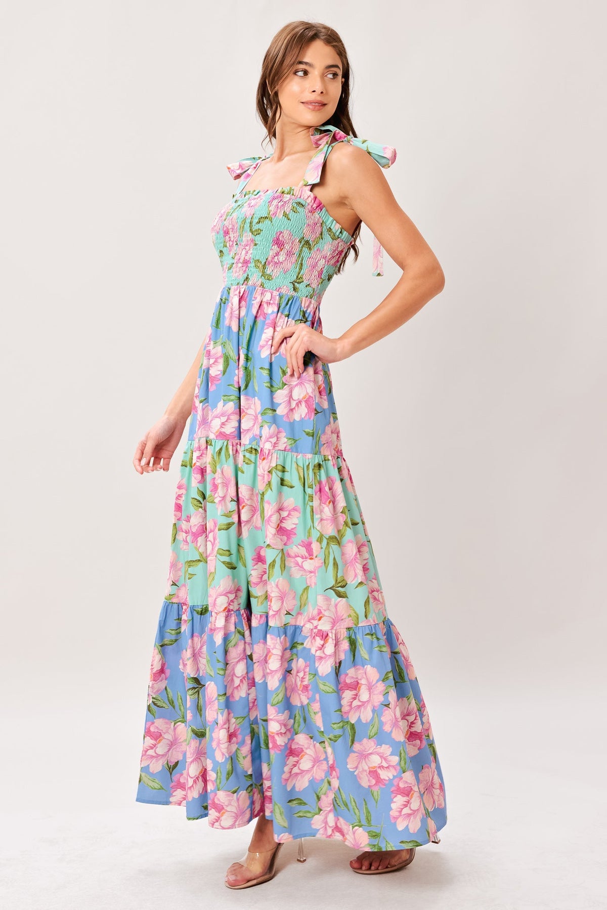 Flying Tomato Pastel Glow Woven Maxi Dress