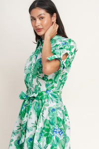 Flying Tomato Simply In Bloom Woven Midi Shirt Dress