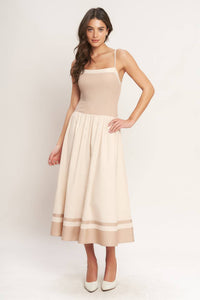 Flying Tomato Spring Harmony Color Blocked Midi Dress