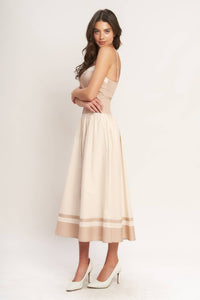 Flying Tomato Spring Harmony Color Blocked Midi Dress
