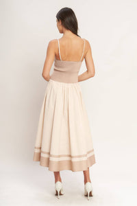 Flying Tomato Spring Harmony Color Blocked Midi Dress