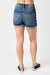 Judy Blue High Rise Control Top Vintage Wash Cuffed Shorts