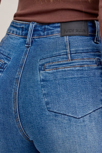 Judy Blue High Rise Column Straight Button-Fly Jeans