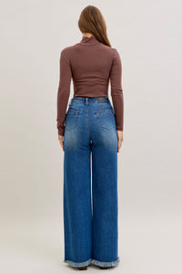 Judy Blue High Rise Column Straight Button-Fly Jeans