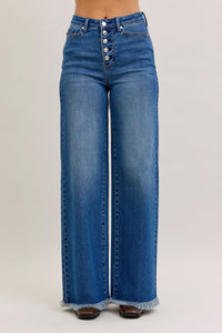 Judy Blue High Rise Column Straight Button-Fly Jeans