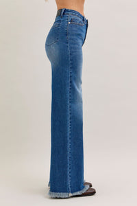 Judy Blue High Rise Column Straight Button-Fly Jeans