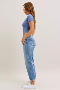 Judy Blue Mid Rise Boyfriend Jeans