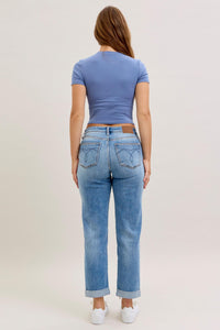 Judy Blue Mid Rise Boyfriend Jeans