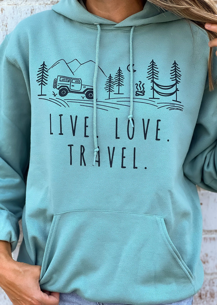 Live Love Travel Graphic Hoodie