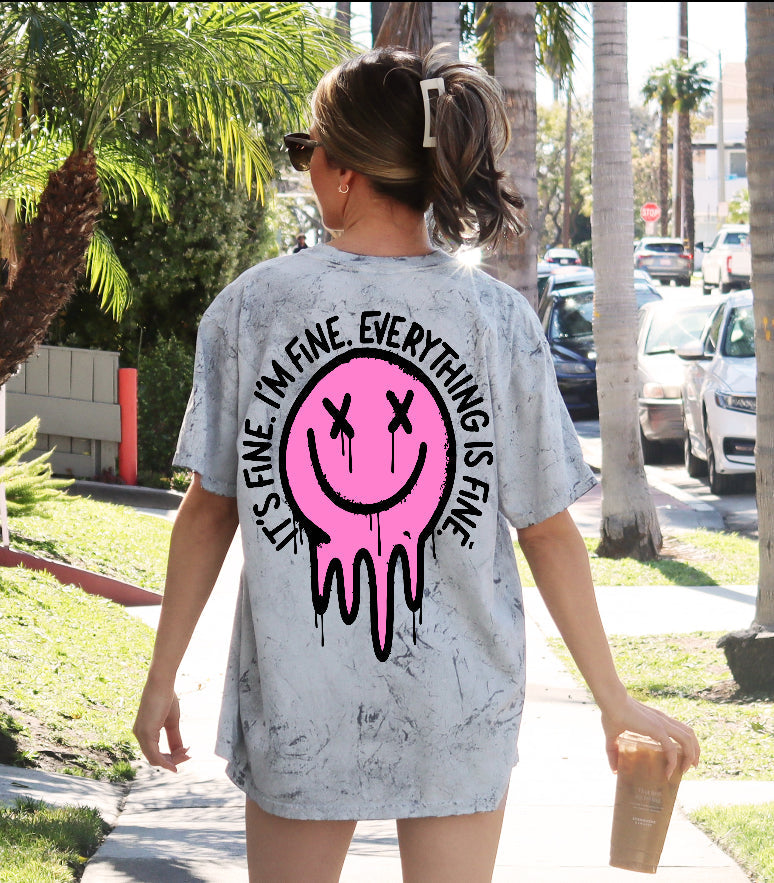 It's Fine, I'm Fine, Everything's Fine Comfort Colors Graphic Tee