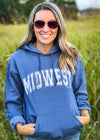 PREORDER Midwest Graphic Hoodie - Heather Blue