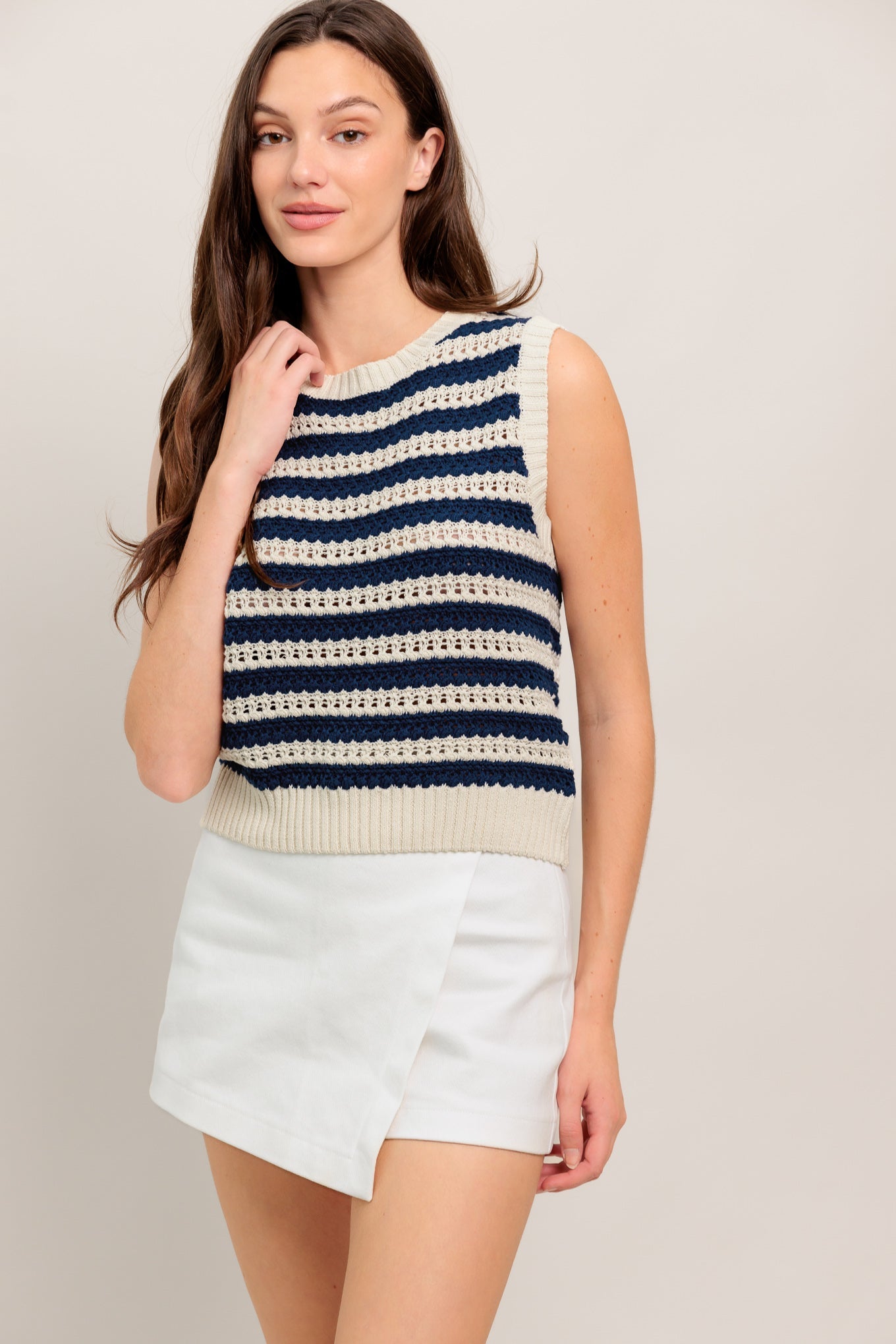Flying Tomato Clean Coast Knit Top