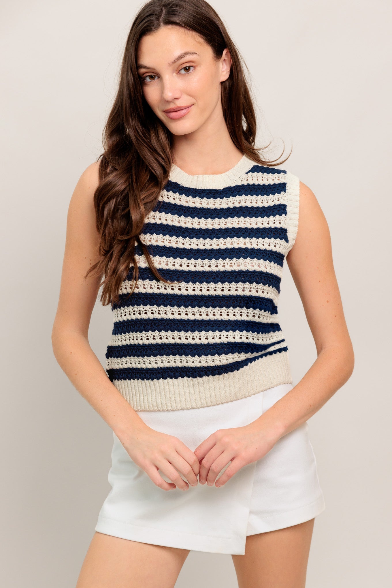 Flying Tomato Clean Coast Knit Top