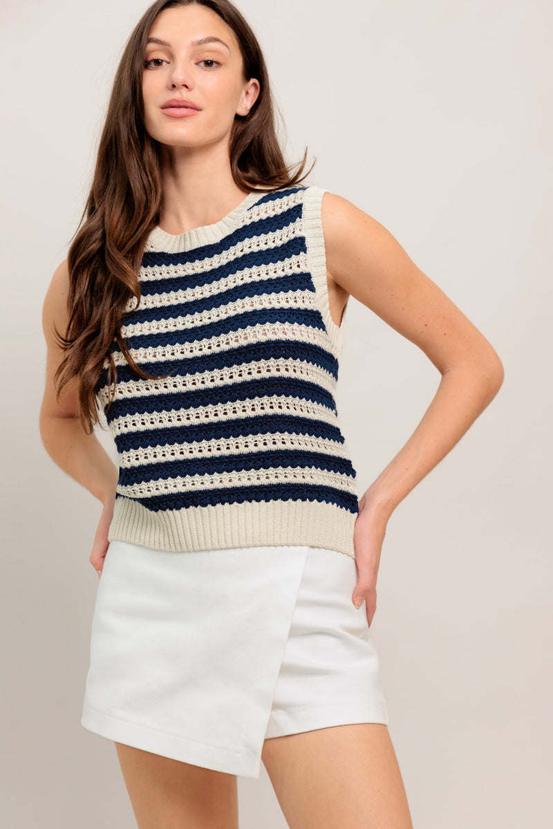 Flying Tomato Clean Coast Knit Top
