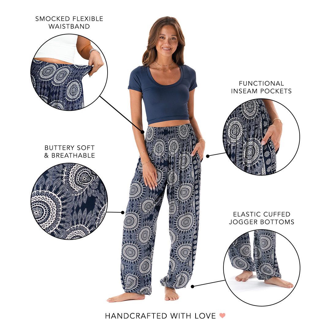 Lotus and Luna Como Harem Pants with Pockets