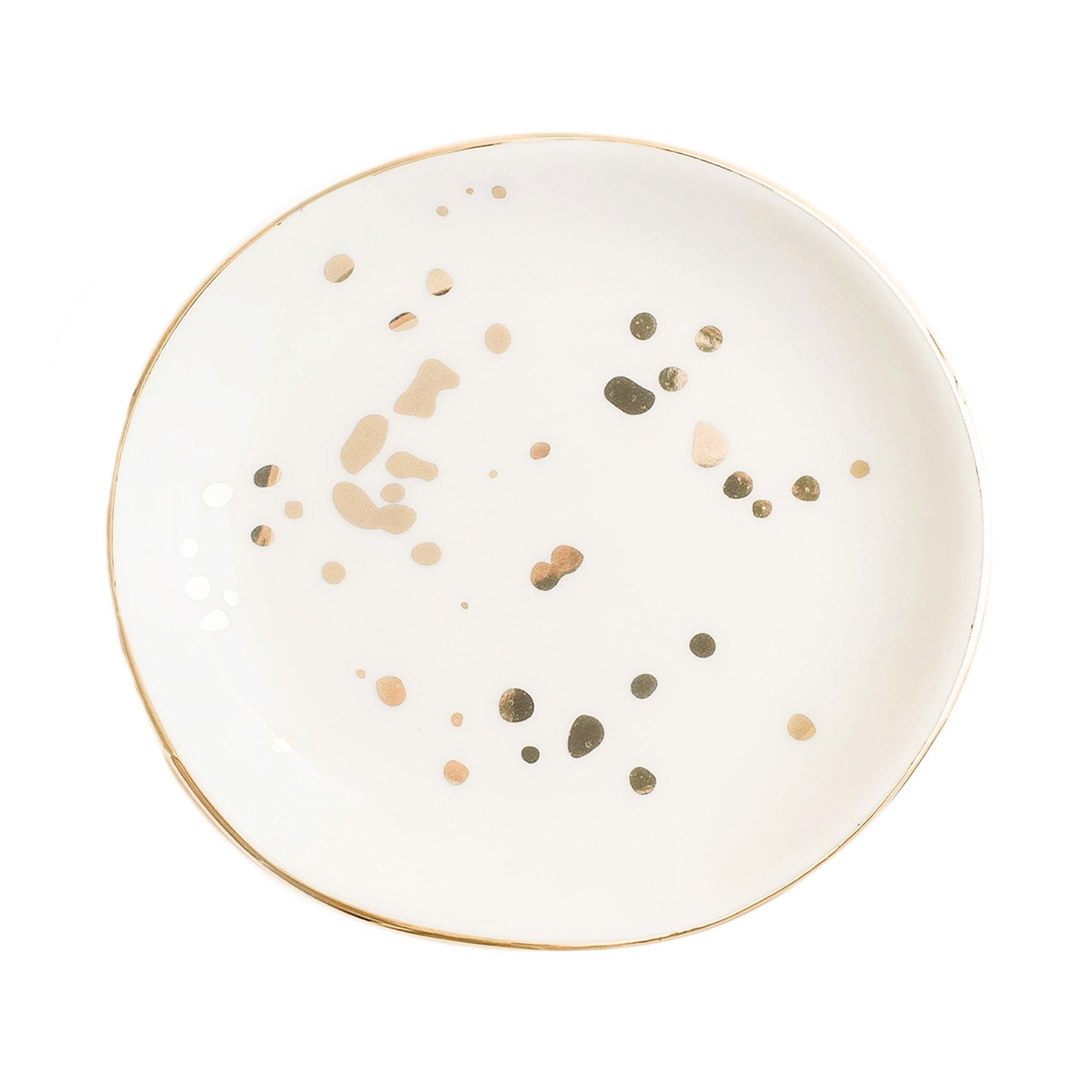 Sweet Water Decor Gold Speckled Jewelry Dish