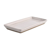 Sweet Water Decor Cream Stoneware Tray